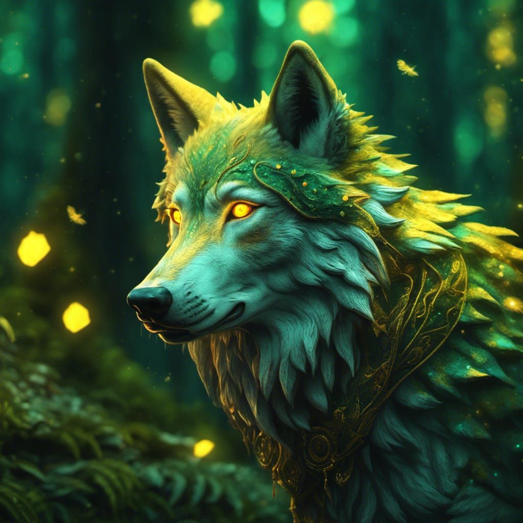 Mystical wolf - AI Generated Artwork - NightCafe Creator