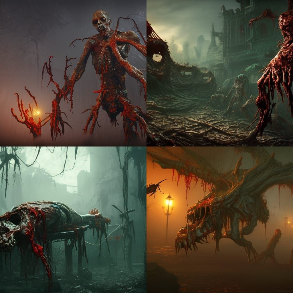 rotting zombie body in spawn