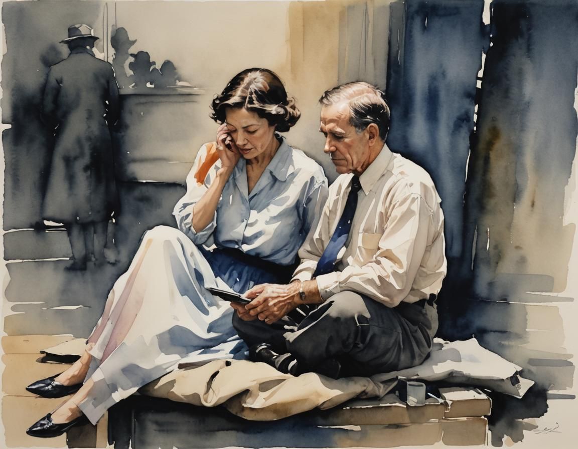 watercolor and ink by Bill Brauer