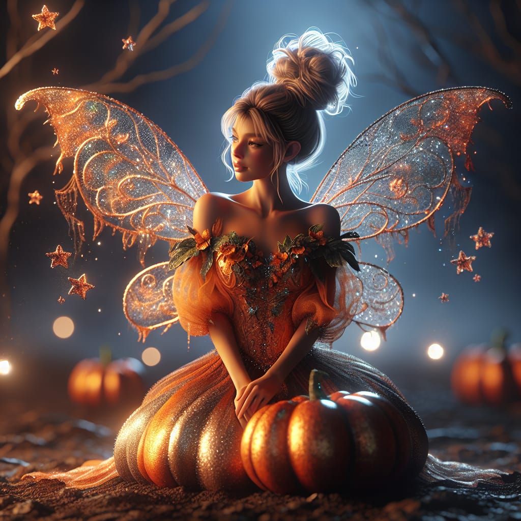 Beautiful Pumpkin Fairy