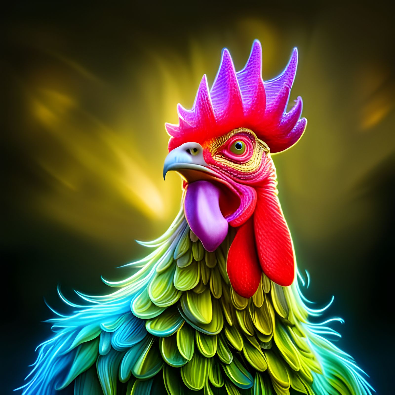 Rooster #4 - AI Generated Artwork - NightCafe Creator