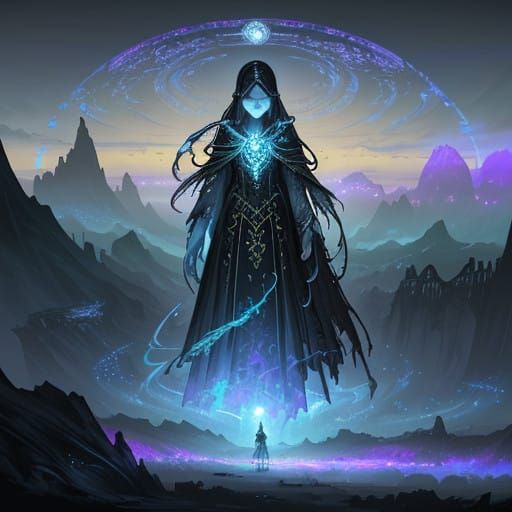 Ethereal Mystic in Cosmic Portal