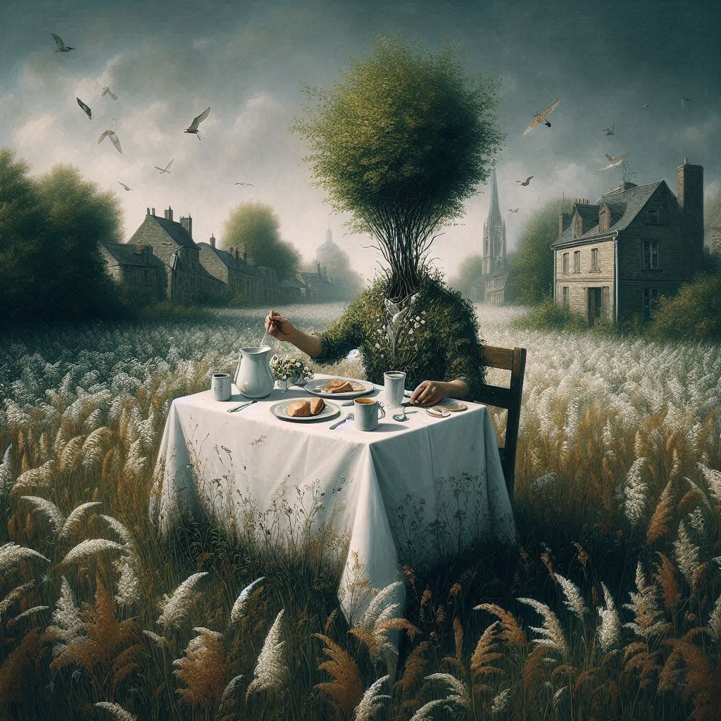 Petit déjeuner sur l'herbe