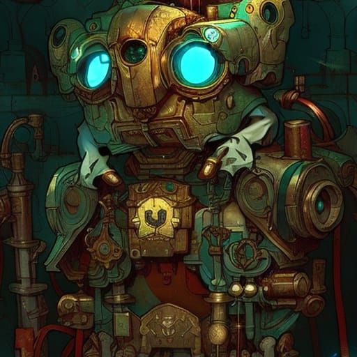 1/3, iconostasis golden halo, adorable emerald rat skull wea...