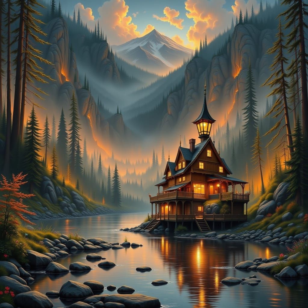 <lora:Flux Water:1.0>river