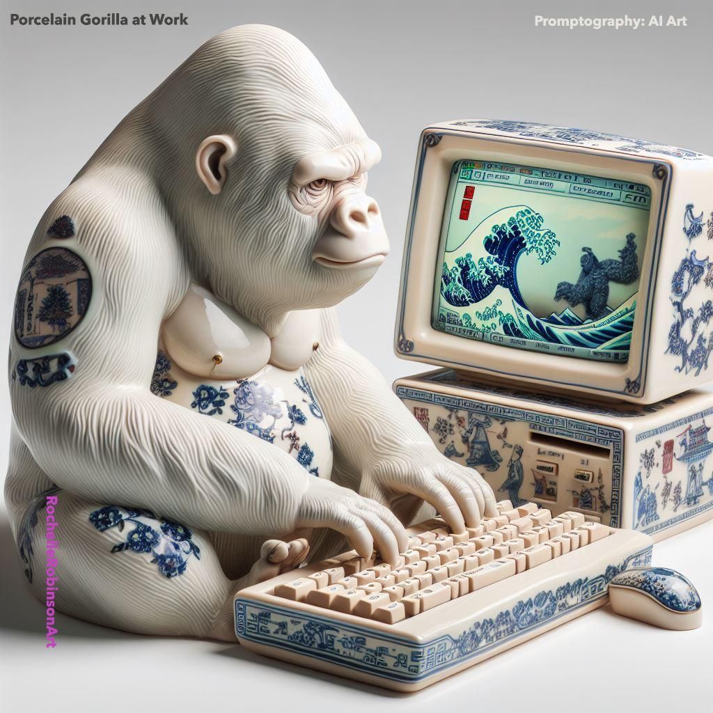 Porcelain Gorilla at Work