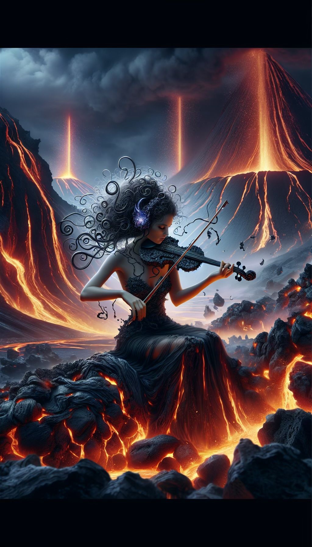 Melody of the Erupting Earth: The Fiery Violinist's Serenade
