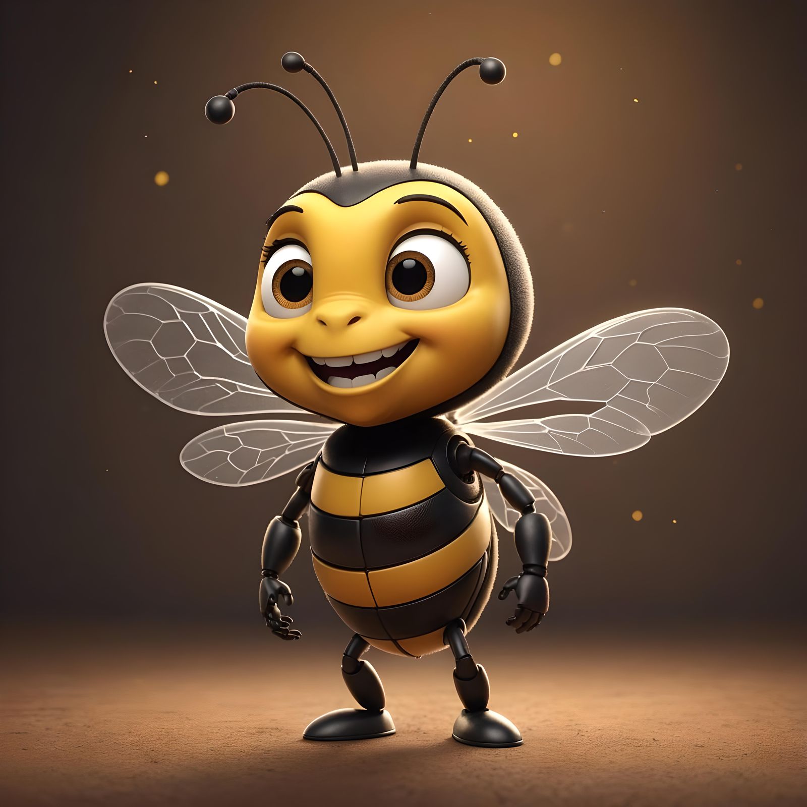 happy bee, 3d digital art, Maya 3D, ZBrush Central 3D shadin...