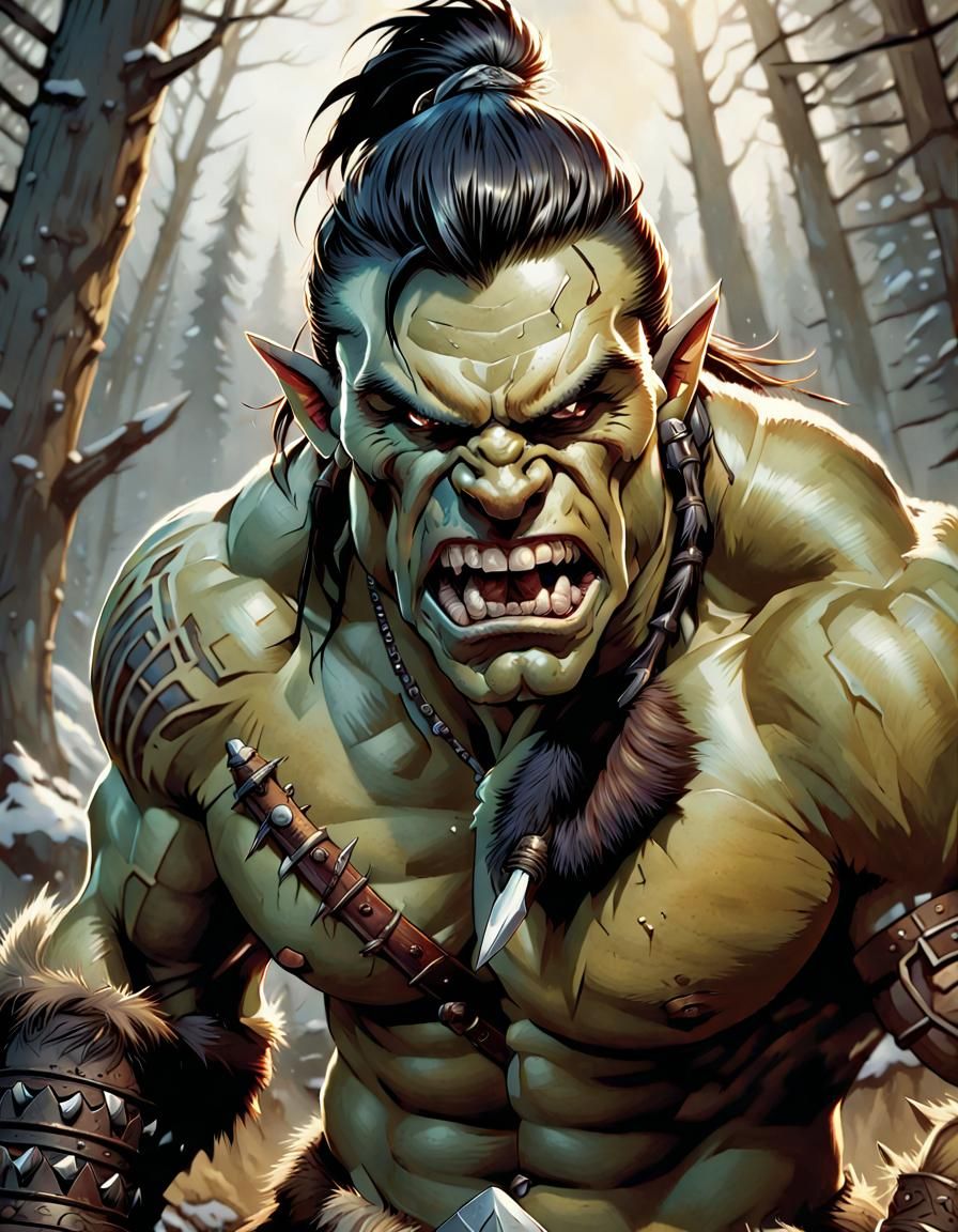 Half Orc Barbarian