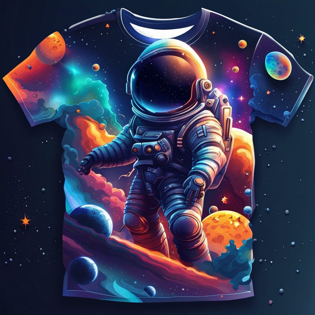 t-shirt with a space theme - AI Generated Artwork - NightCafe Creator