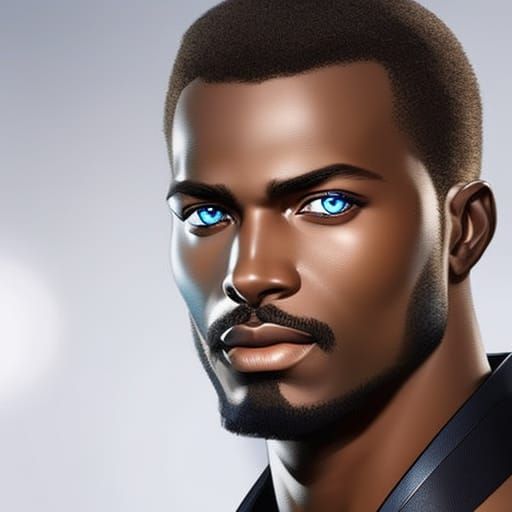 Beautiful  Black man, with  long curly blonde stylishly cut ...
