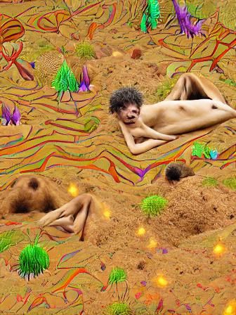 lying naked in an anthill while on lsd