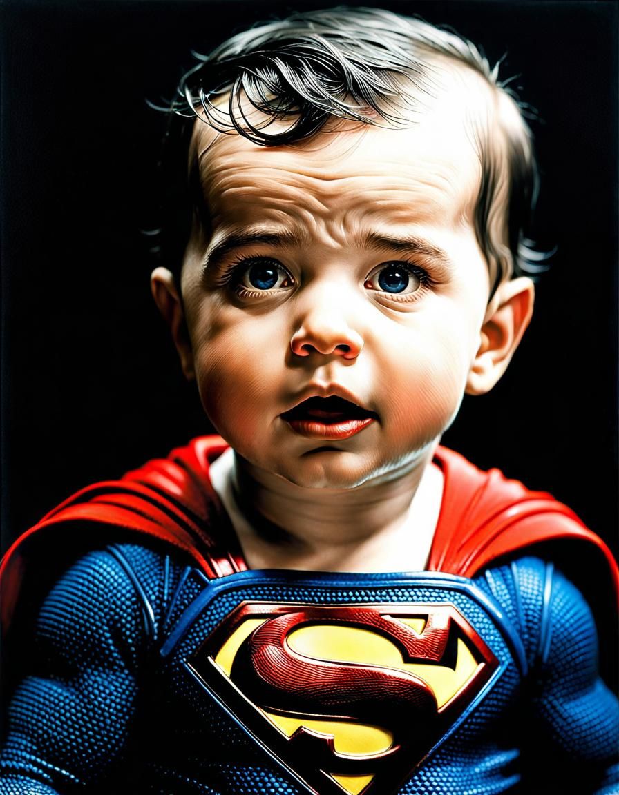 Superman as a baby