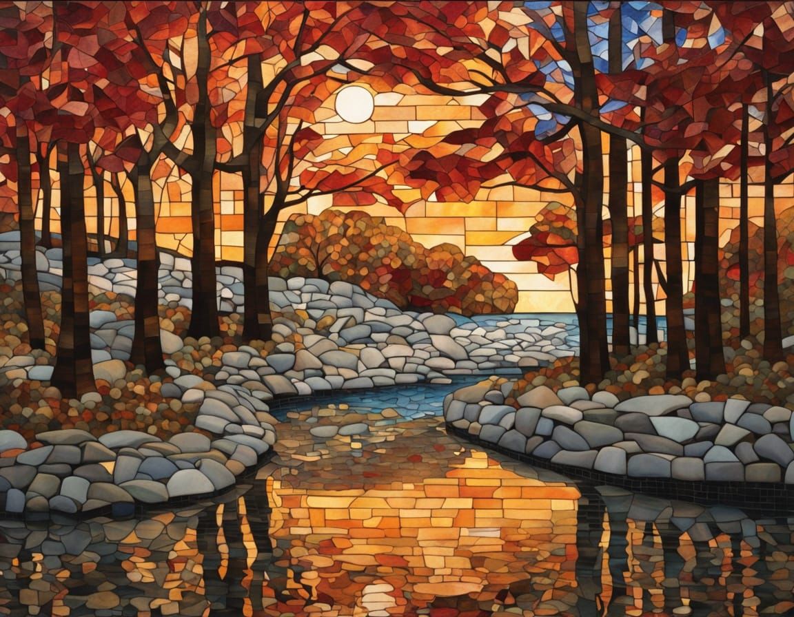 Autumn Glass Mosaic  by @TC