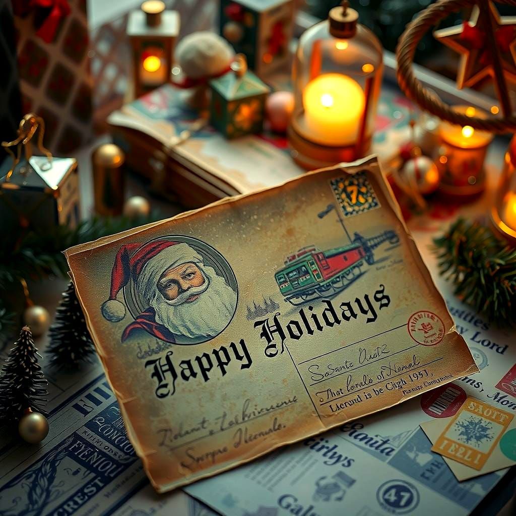 Vintage Holiday Postcard  by @IslaSkye