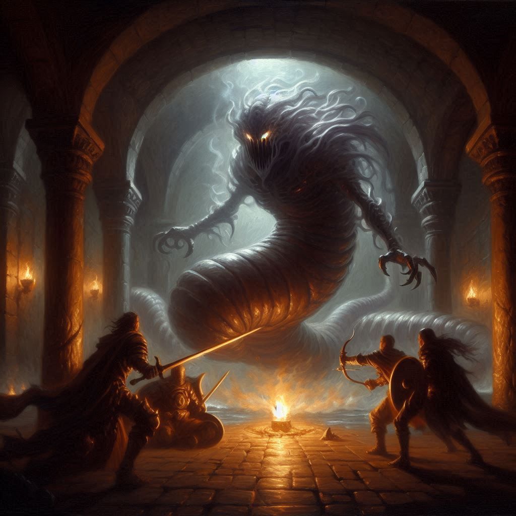 The Worm Wraith Engages the Players