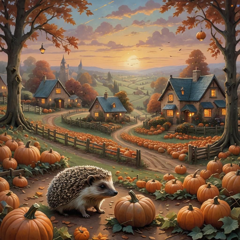 Harvest Hedgie  by @Mimi1888