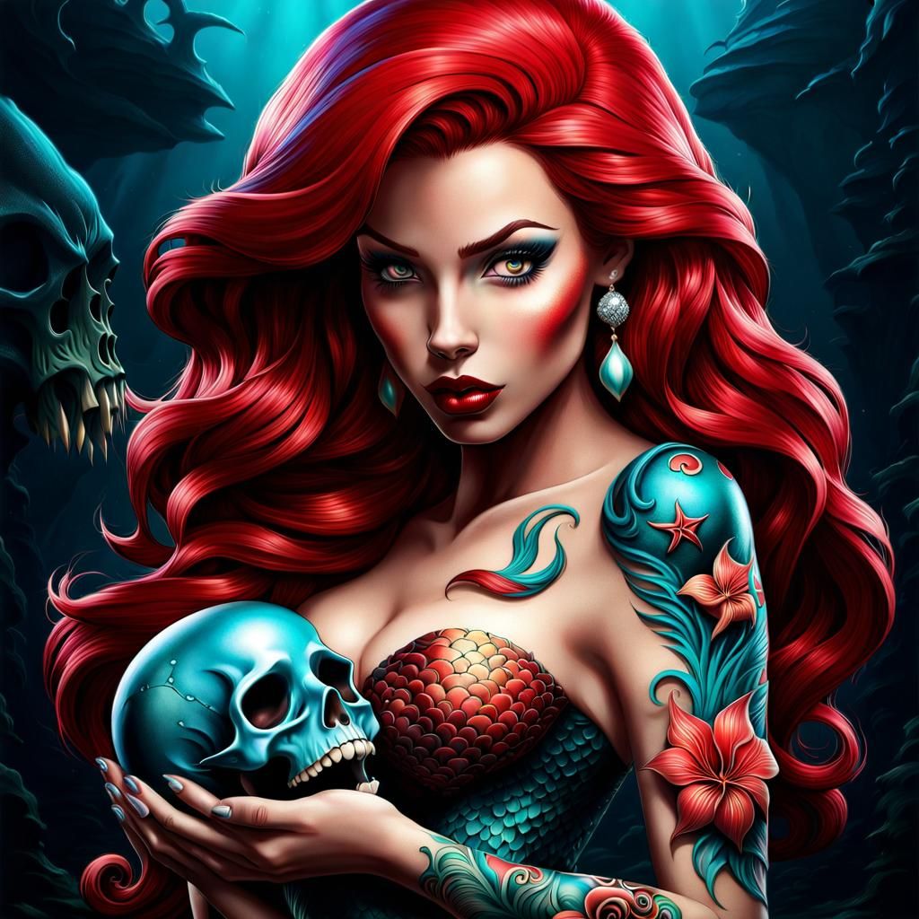 Ariel the little mermaid gone BAD!   by @Mellow