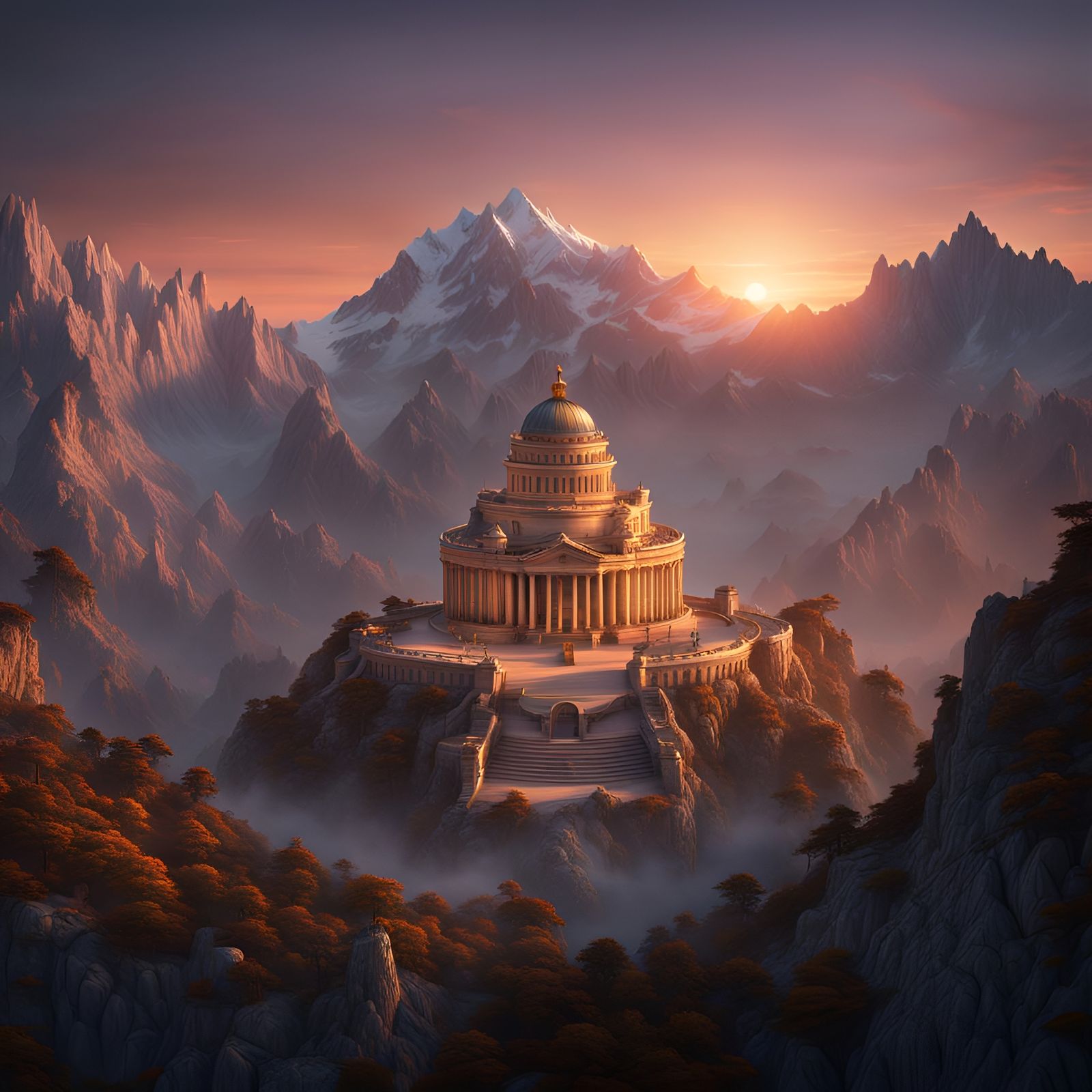 Mount Olympus at dawn