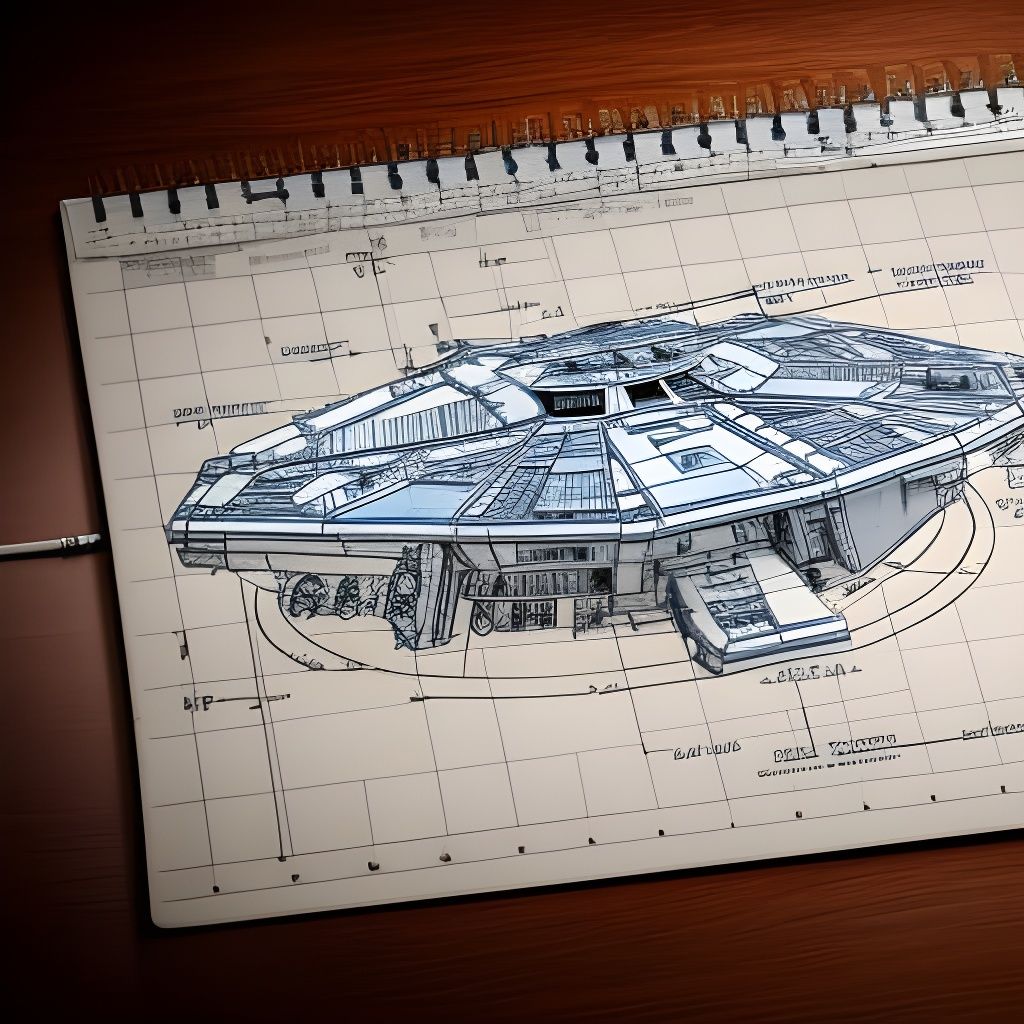 Millennium falcon blueprint  by @SeaView