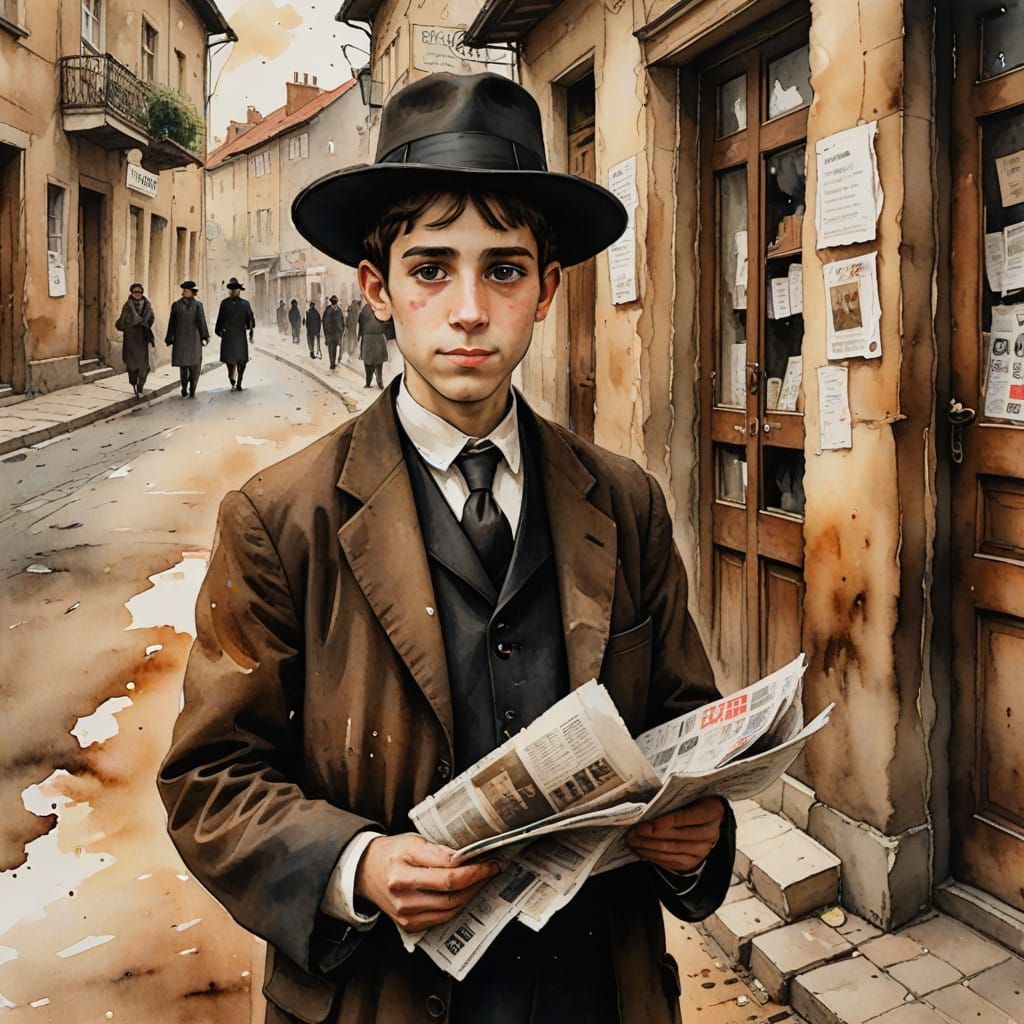 מחלק עיתונים בעיירה