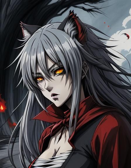 anime wolf girl - AI Generated Artwork - NightCafe Creator
