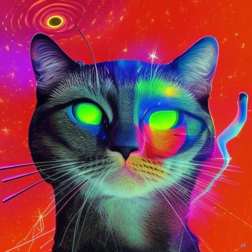 Cat smoking a joint - AI Generated Artwork - NightCafe Creator