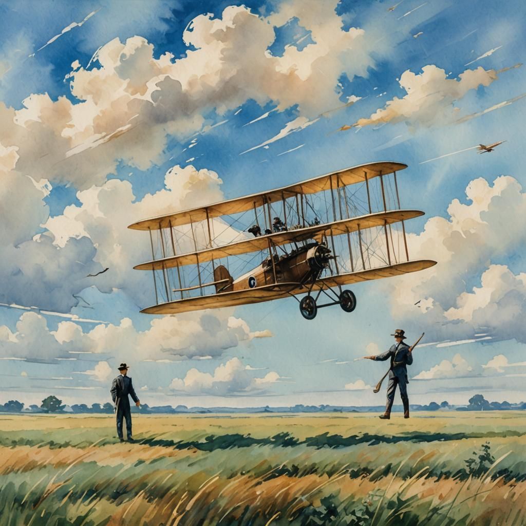 Wright Brothers First Flight  by @LynnieDoo