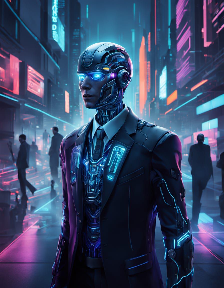 Robotic businessman 