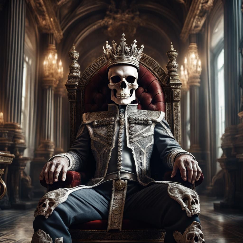 draw a skull-shaped king in your palace