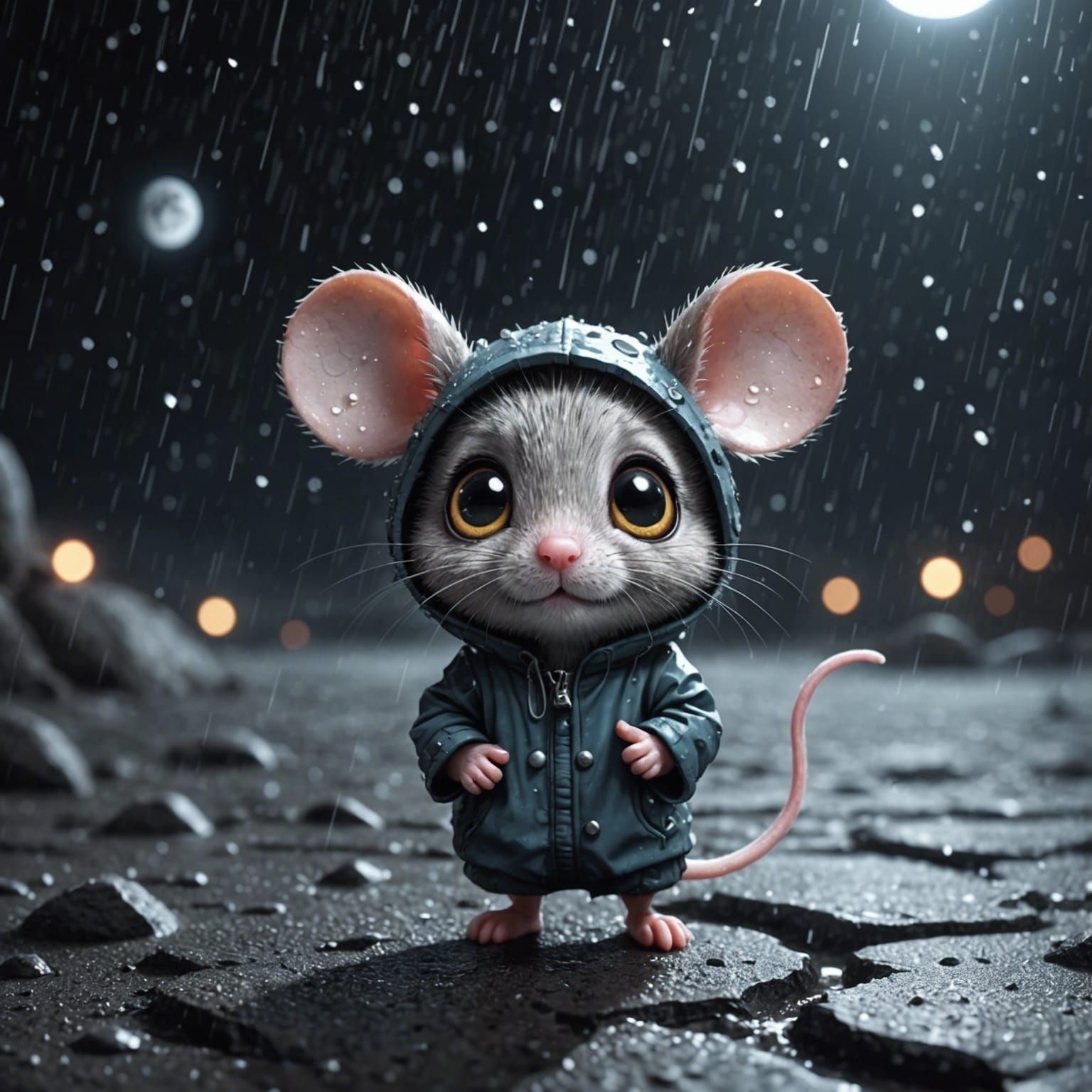 Mouse in the rain  by @ELY M