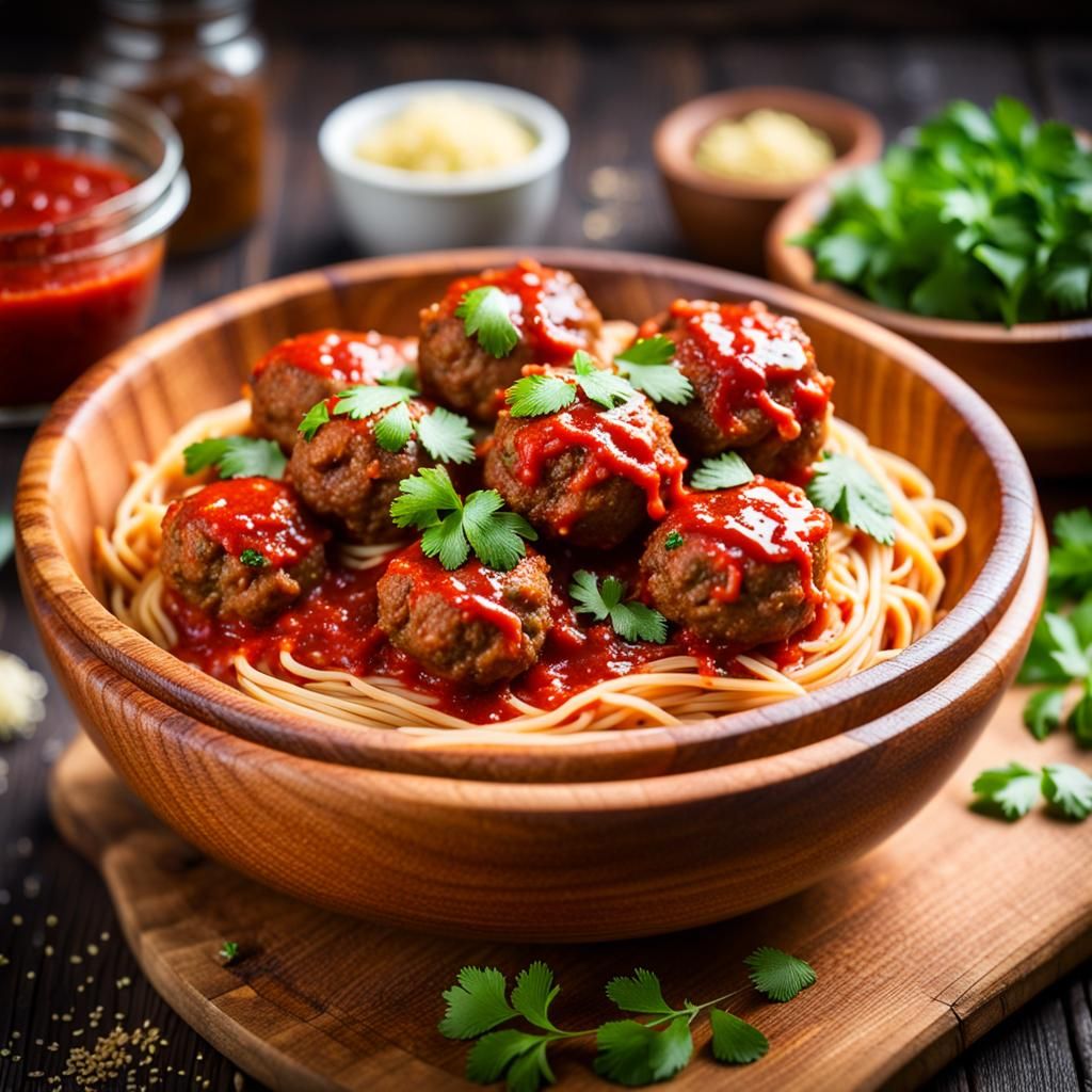 Spaghetti and Meatballs  by @Thatgayfrog