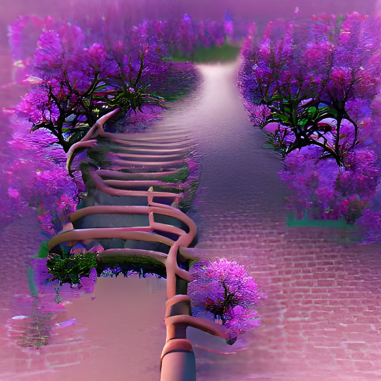 A pathway with no end - Endless Pathway in a Dreamscape