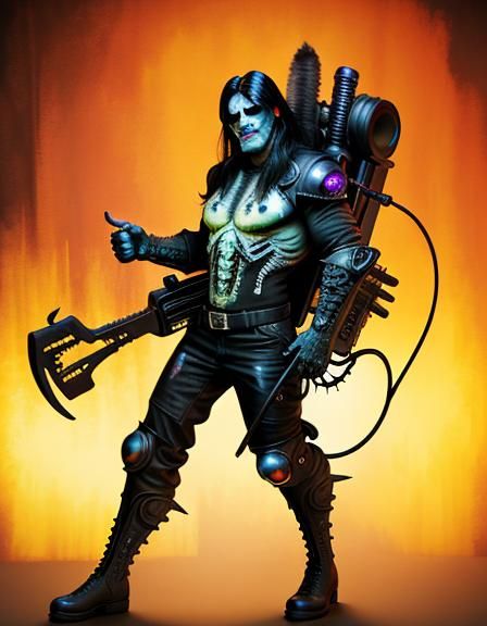 Evil Ernie:  male, ghoulish, athletic-body, full body, under...
