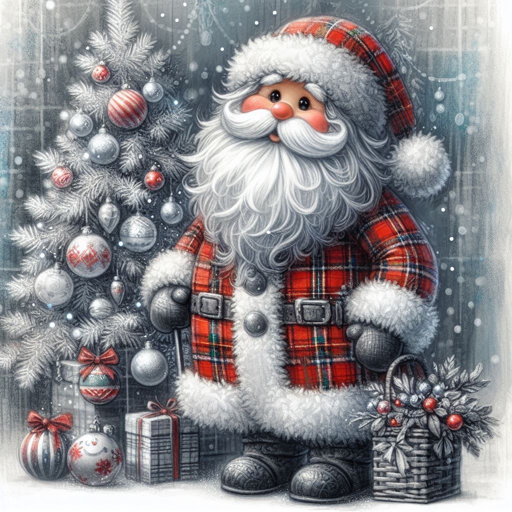 Santa in Plaid