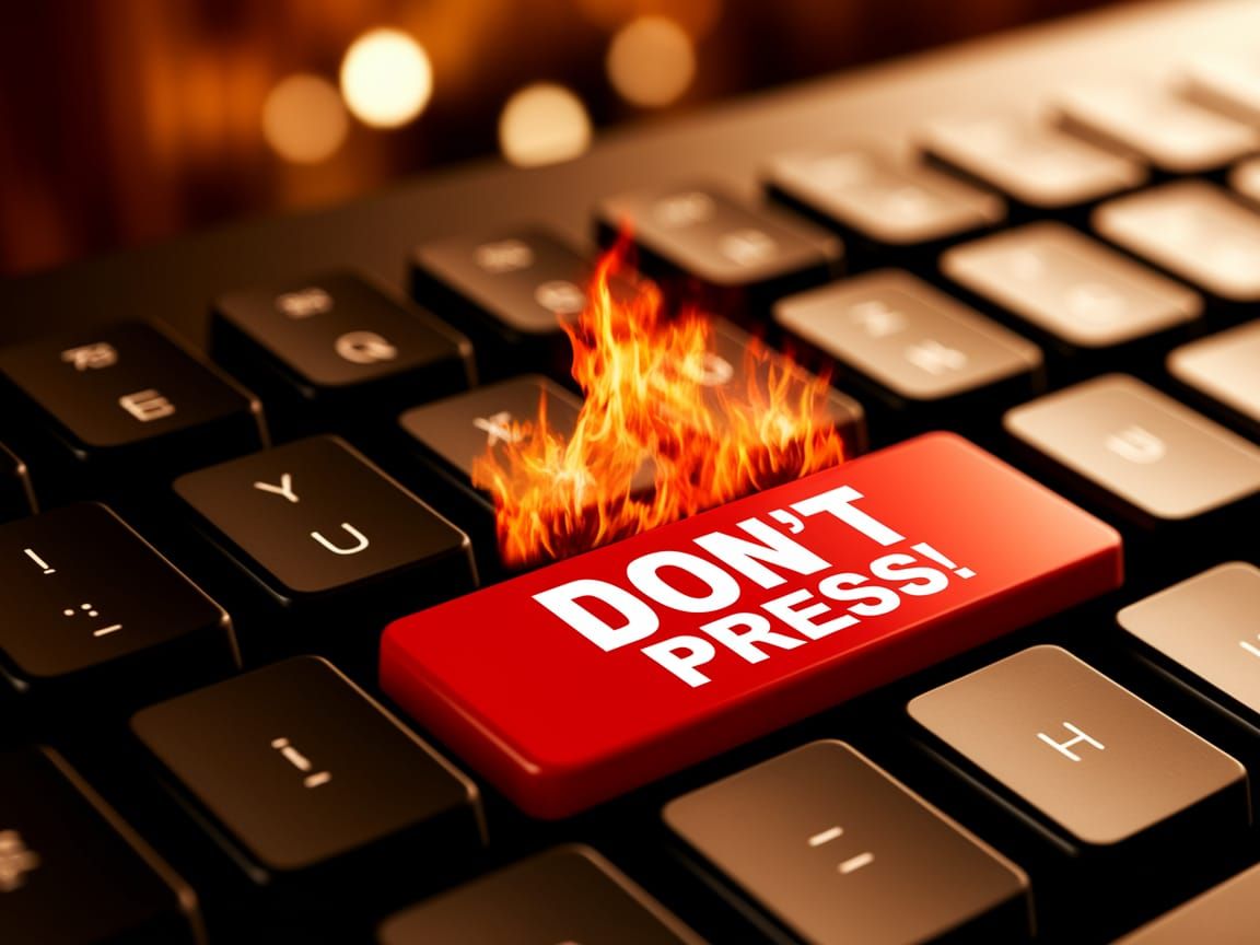 "Don't press" button  by @Nadia