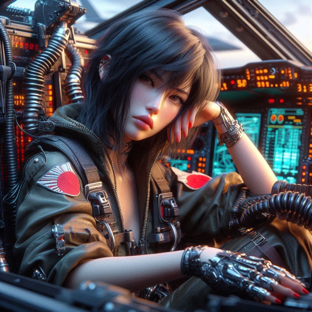 Cyberpunk fighter pilot (13)