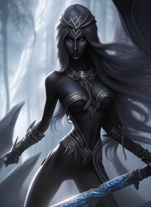 Weird Dark Drow Supremacy - AI Generated Artwork - NightCafe Creator