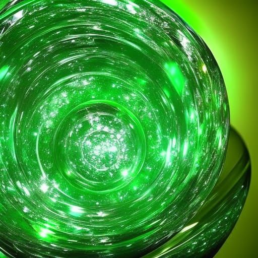 Emerald crystal sphere