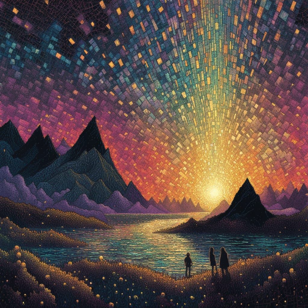 Pointillist Vortex Collapse  by @xtough 