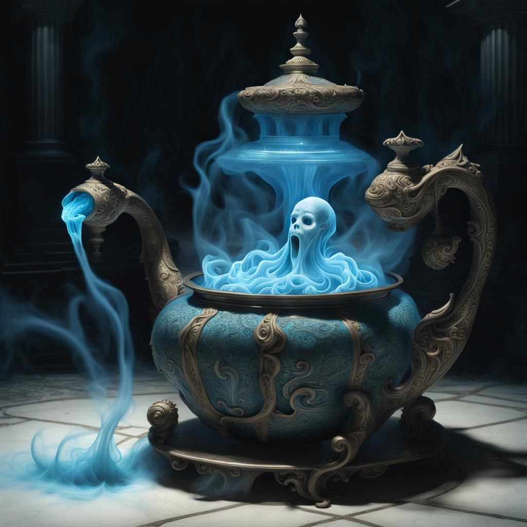 Genie Escaping the Lamp  by @Grub