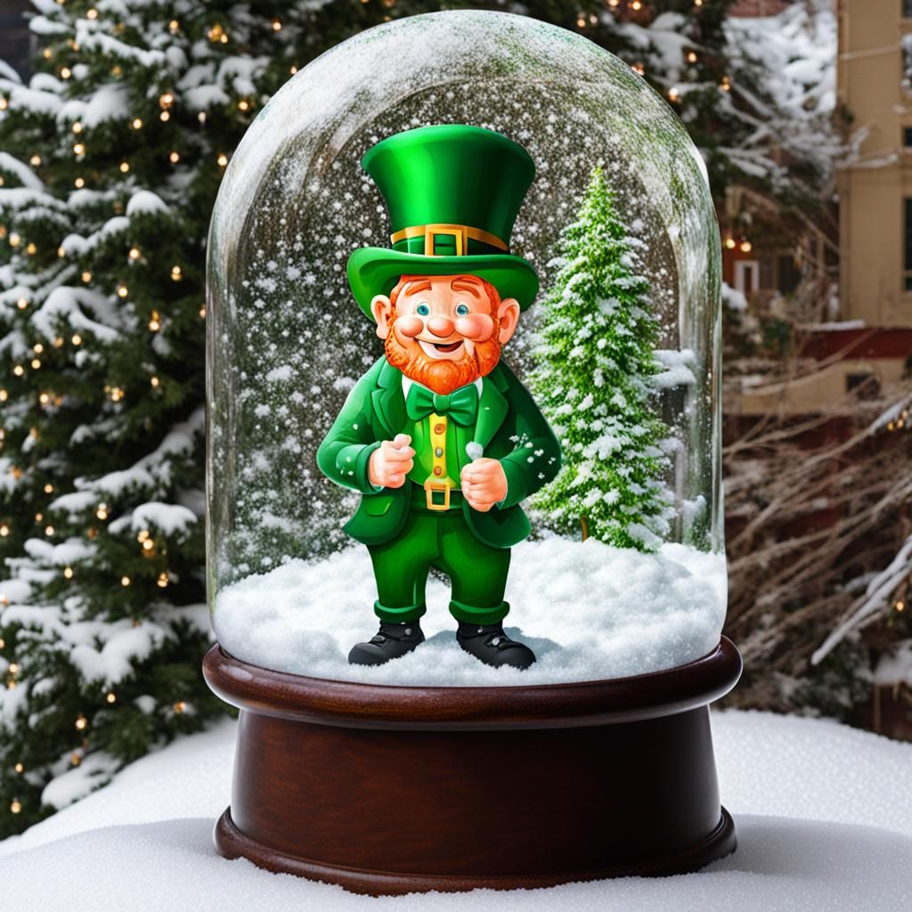 Lucky Leprechaun Snow Globe