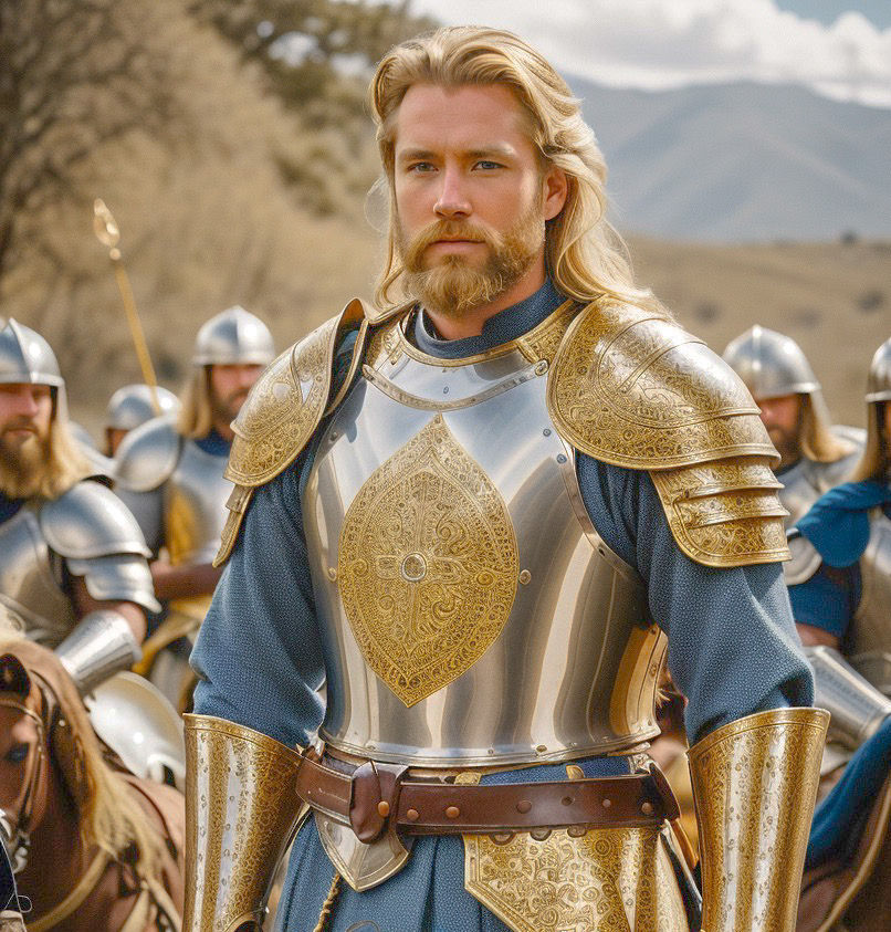 Gallant Knight Leading His Men