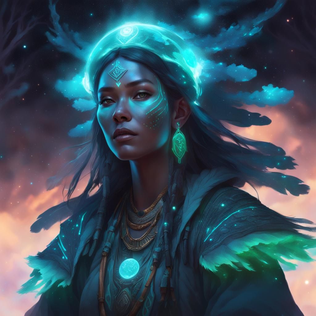 A cosmic druid - AI Generated Artwork - NightCafe Creator