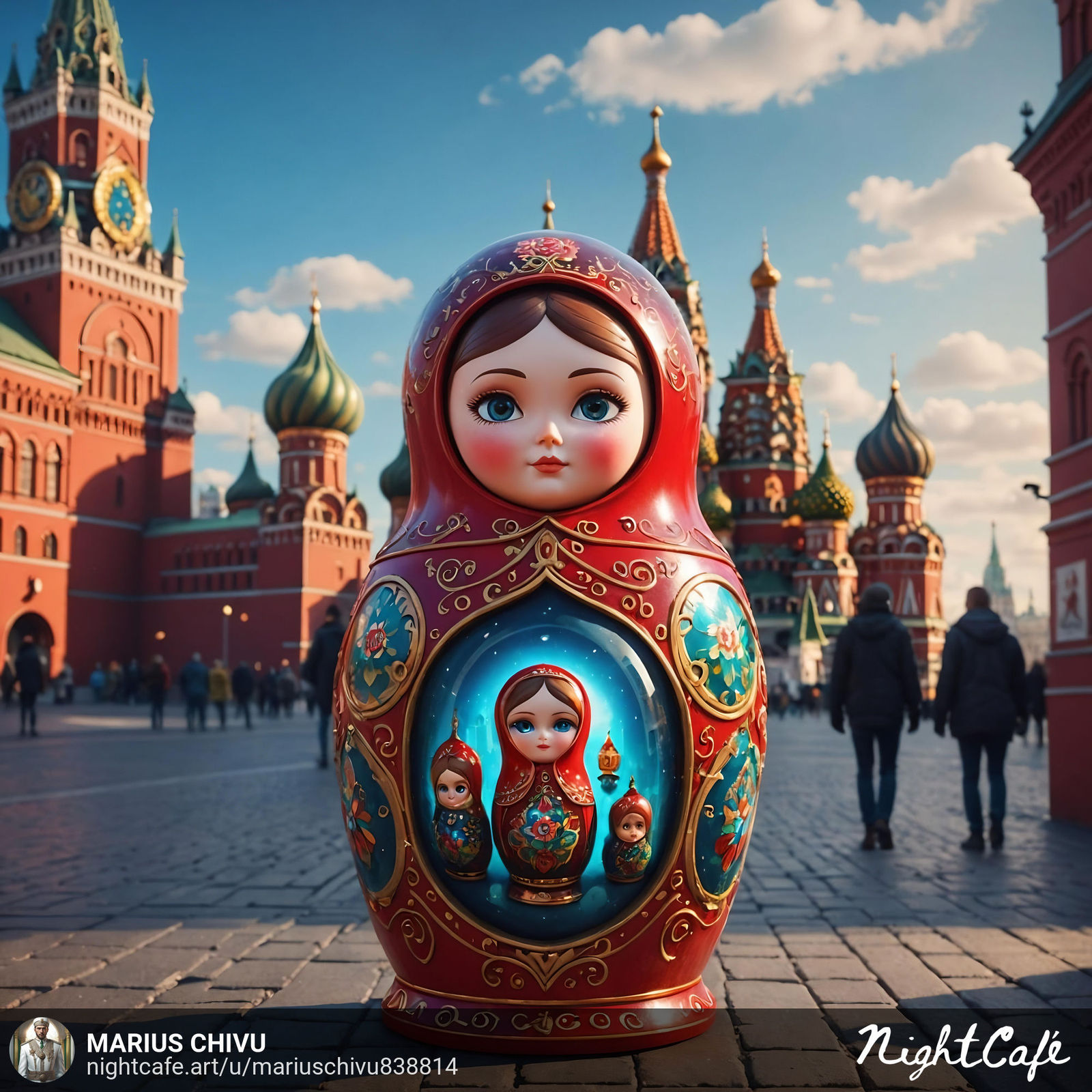 The Matrioshka in the Red Square of Moscow