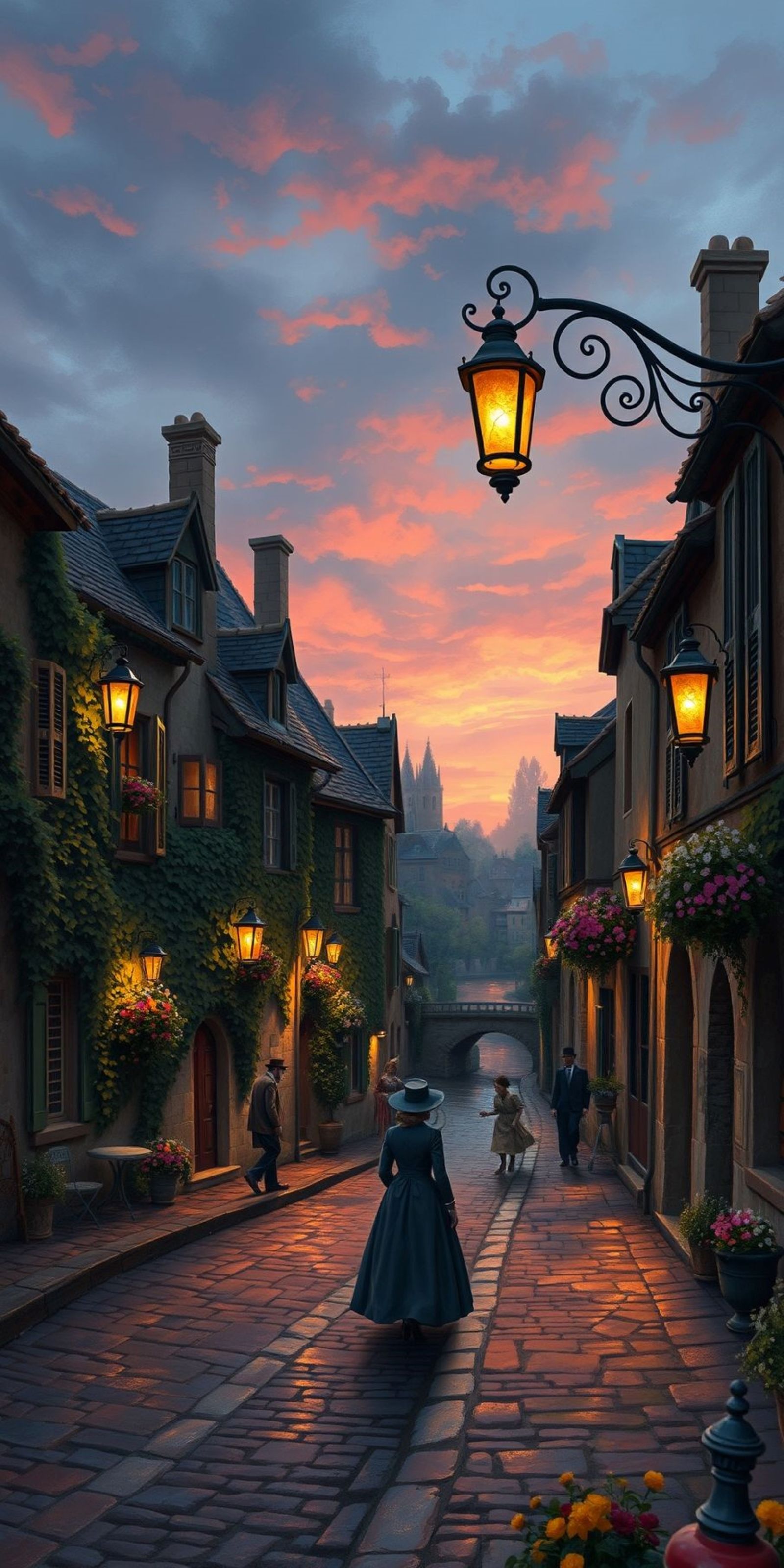 Village at nightfall