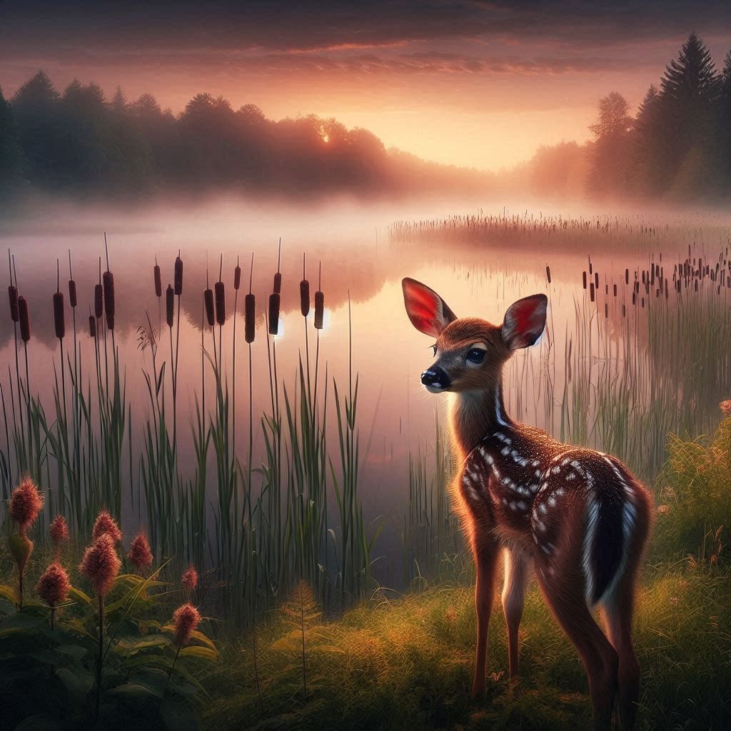 Fawn by the Lake