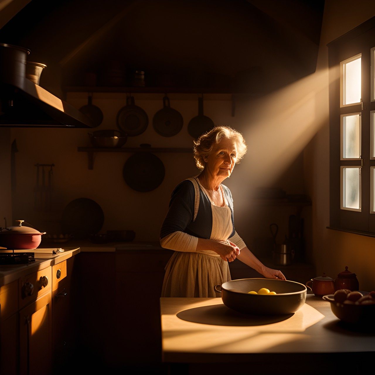 Portrait Of The Woman In The  Kitchen