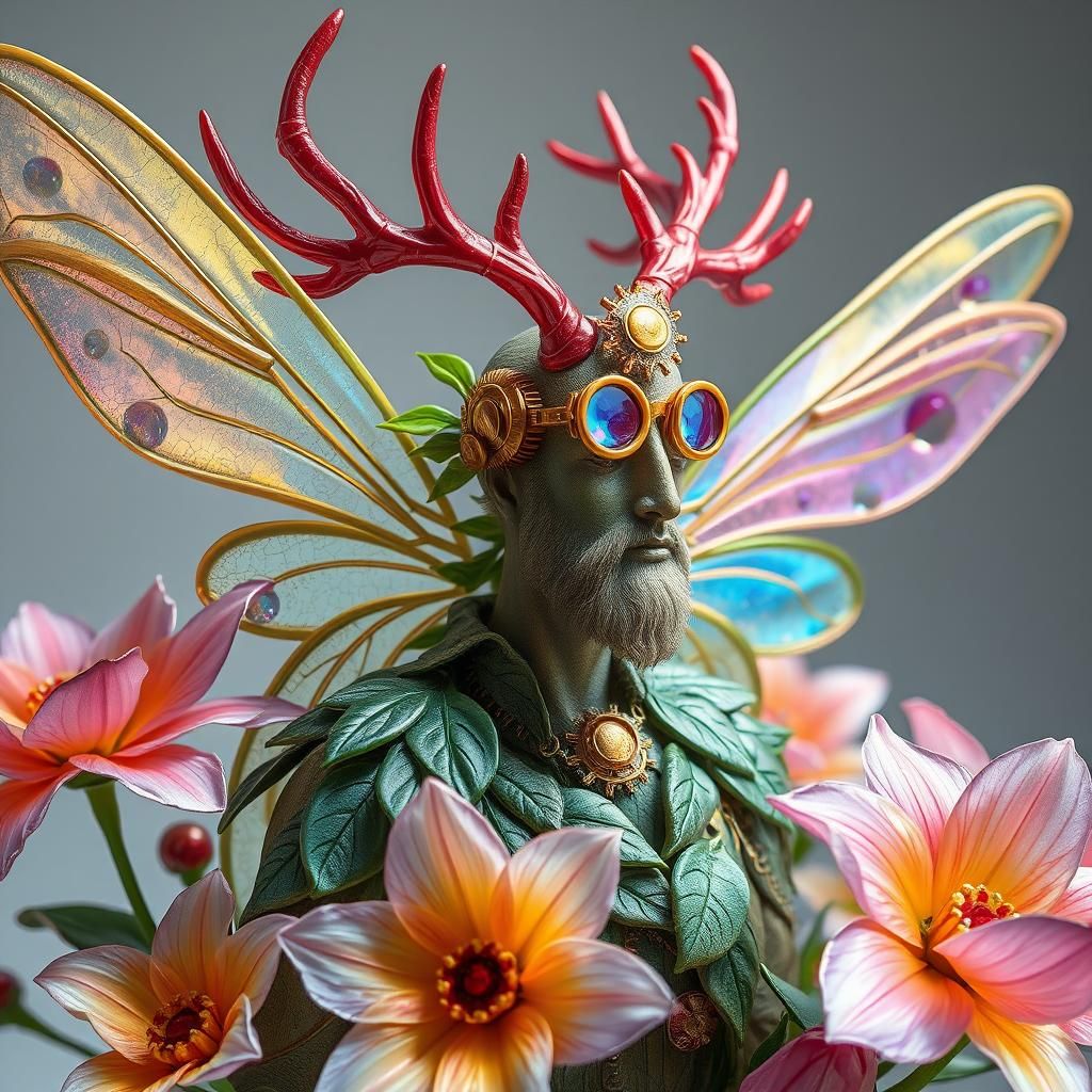 Hyper-realistic, high-detailed, Blown glass lampwork lifesiz...