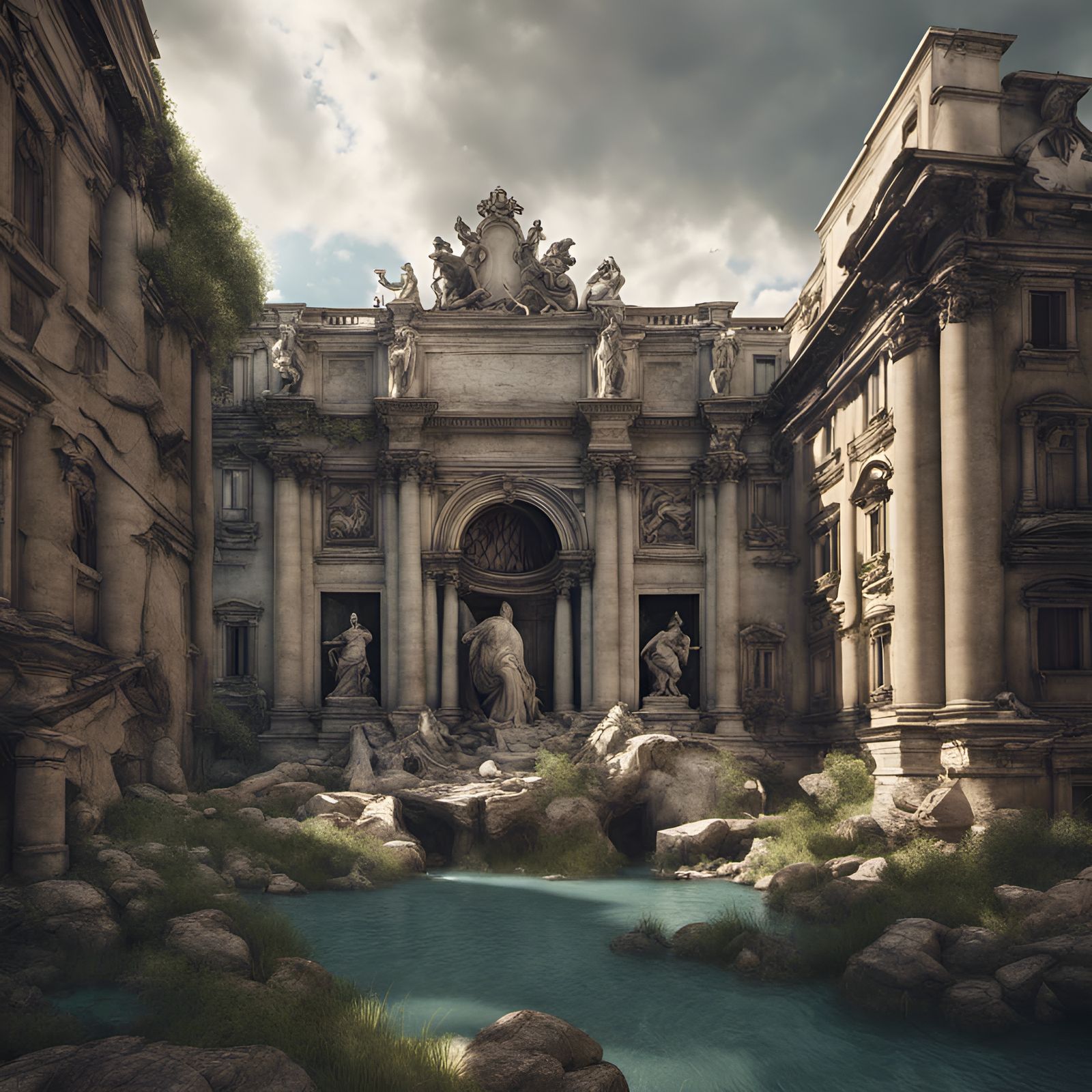 Post apocalyptic Rome - AI Generated Artwork - NightCafe Creator